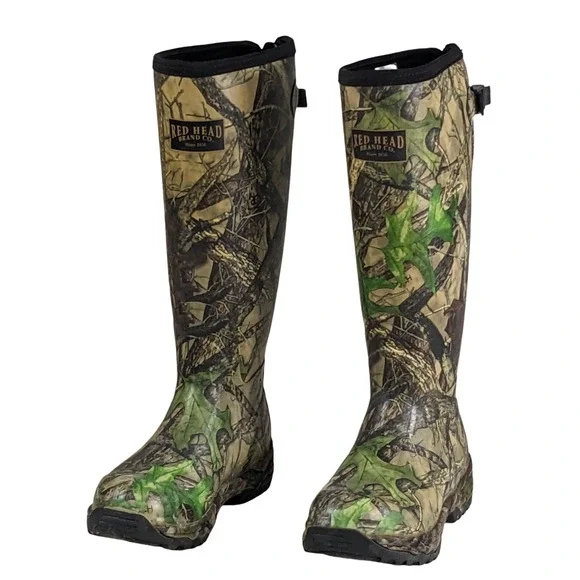 Red Head sz 8 Mens knee high insulated Camo Waterproof Hunting Boots Size 8 - Picture 1 of 8